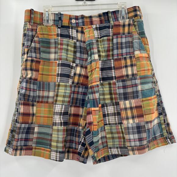 Peter Millar Mens Sz34 Multicolor Patchwork Pattern Flat Front Golf Shorts - Picture 4 of 5